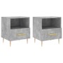 Bedside table 2 units in gray concrete engineered wood 40x35x47.5cm by vidaXL, Nightstands - Ref: Foro24-827413, Price: 74,80...