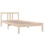 Estructura de cama de madera maciza 90x200 cm de vidaXL, Camas y somieres - Ref: Foro24-814869, Precio: 71,06 €, Descuento: %