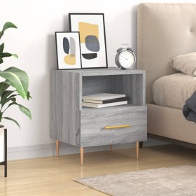 Sonoma gray engineered wood bedside table 40x35x47.5 cm by vidaXL, Nightstands - Ref: Foro24-827416, Price: 33,99 €, Discount: %