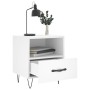 White engineered wood bedside table 40x35x47.5 cm by vidaXL, Nightstands - Ref: Foro24-827420, Price: 39,99 €, Discount: %