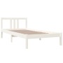 White solid wood bed frame 90x200 cm by vidaXL, Beds and slatted bases - Ref: Foro24-814870, Price: 75,61 €, Discount: %