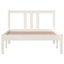 White solid wood bed frame 90x200 cm by vidaXL, Beds and slatted bases - Ref: Foro24-814870, Price: 75,61 €, Discount: %