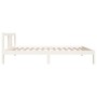 White solid wood bed frame 90x200 cm by vidaXL, Beds and slatted bases - Ref: Foro24-814870, Price: 75,61 €, Discount: %