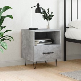 Concrete gray engineered wood bedside table 40x35x47.5 cm by vidaXL, Nightstands - Ref: Foro24-827428, Price: 42,30 €, Discou...