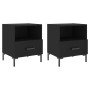 Bedside tables 2 units engineered wood black 40x35x47.5 cm by vidaXL, Nightstands - Ref: Foro24-827439, Price: 65,67 €, Disco...