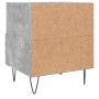 Concrete gray engineered wood bedside table 40x35x47.5 cm by vidaXL, Nightstands - Ref: Foro24-827428, Price: 42,30 €, Discou...