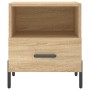 Engineered wood nightstand in Sonoma oak, measuring 40x35x47.5 cm. by vidaXL, Nightstands - Ref: Foro24-827458, Price: 44,53 ...