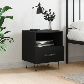 Black engineered wood nightstand 40x35x47.5 cm by vidaXL, Nightstands - Ref: Foro24-827422, Price: 43,90 €, Discount: %