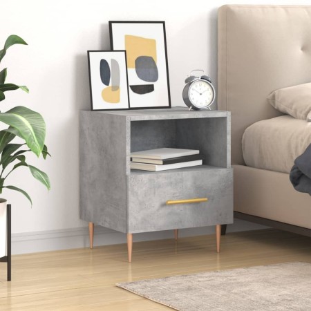 Concrete gray engineered wood bedside table 40x35x47.5 cm by vidaXL, Nightstands - Ref: Foro24-827412, Price: 40,31 €, Discou...