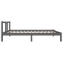 Estructura de cama madera maciza gris 90x200 cm de vidaXL, Camas y somieres - Ref: Foro24-814871, Precio: 78,87 €, Descuento: %