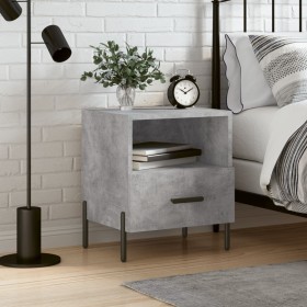 Concrete gray engineered wood bedside table 40x35x47.5 cm by vidaXL, Nightstands - Ref: Foro24-827460, Price: 44,99 €, Discou...