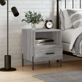 Mesita de noche madera de ingeniería gris Sonoma 40x35x47,5 cm de vidaXL, Mesitas de noche - Ref: Foro24-827464, Precio: 46,4...