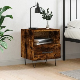 Engineered smoked oak wood bedside table 40x35x47.5 cm by vidaXL, Nightstands - Ref: Foro24-827430, Price: 39,12 €, Discount: %