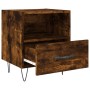 Engineered smoked oak wood bedside table 40x35x47.5 cm by vidaXL, Nightstands - Ref: Foro24-827430, Price: 38,82 €, Discount: %