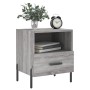 Mesita de noche madera de ingeniería gris Sonoma 40x35x47,5 cm de vidaXL, Mesitas de noche - Ref: Foro24-827464, Precio: 46,7...