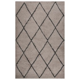 Alfombra de pelo largo beige y gris antracita 200x290 cm de vidaXL, Alfombras - Ref: Foro24-342156, Precio: 112,91 €, Descuen...