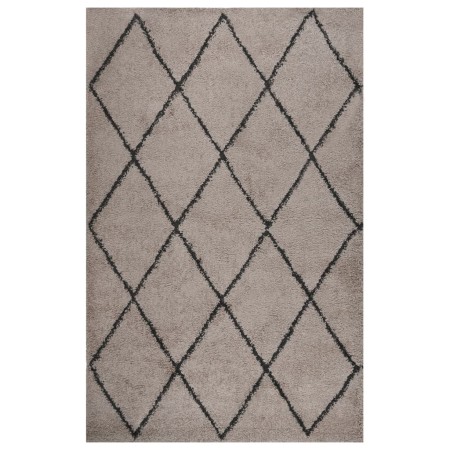 Alfombra de pelo largo beige y gris antracita 200x290 cm de vidaXL, Alfombras - Ref: Foro24-342156, Precio: 112,99 €, Descuen...