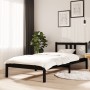 Estructura de cama madera maciza negro 90x200 cm de vidaXL, Camas y somieres - Ref: Foro24-814873, Precio: 77,05 €, Descuento: %