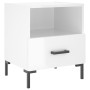 Glossy white engineered wood bedside table 40x35x47.5cm by vidaXL, Nightstands - Ref: Foro24-827440, Price: 48,18 €, Discount: %