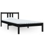 Estructura de cama madera maciza negro 90x200 cm de vidaXL, Camas y somieres - Ref: Foro24-814873, Precio: 76,70 €, Descuento: %