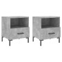 Bedside table 2 units in gray concrete engineered wood 40x35x47.5cm by vidaXL, Nightstands - Ref: Foro24-827445, Price: 78,05...