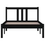 Estructura de cama madera maciza negro 90x200 cm de vidaXL, Camas y somieres - Ref: Foro24-814873, Precio: 76,70 €, Descuento: %