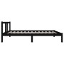 Estructura de cama madera maciza negro 90x200 cm de vidaXL, Camas y somieres - Ref: Foro24-814873, Precio: 76,70 €, Descuento: %