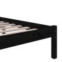 Estructura de cama madera maciza negro 90x200 cm de vidaXL, Camas y somieres - Ref: Foro24-814873, Precio: 76,70 €, Descuento: %