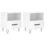 Nightstand 2 pcs glossy white engineered wood 40x35x47.5cm by vidaXL, Nightstands - Ref: Foro24-827425, Price: 60,73 €, Disco...