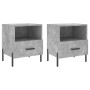 Mesita noche 2 uds madera ingeniería gris hormigón 40x35x47,5cm de vidaXL, Mesitas de noche - Ref: Foro24-827461, Precio: 66,...