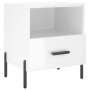 Glossy white engineered wood bedside table 40x35x47.5cm by vidaXL, Nightstands - Ref: Foro24-827456, Price: 40,22 €, Discount: %