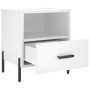 Glossy white engineered wood bedside table 40x35x47.5cm by vidaXL, Nightstands - Ref: Foro24-827456, Price: 40,22 €, Discount: %