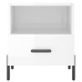 Glossy white engineered wood bedside table 40x35x47.5cm by vidaXL, Nightstands - Ref: Foro24-827456, Price: 40,22 €, Discount: %