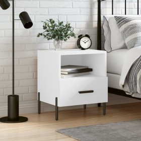 White engineered wood bedside table 40x35x47.5 cm by vidaXL, Nightstands - Ref: Foro24-827452, Price: 46,78 €, Discount: %