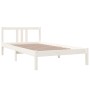 White solid wood bed frame 100x200 cm by vidaXL, Beds and slatted bases - Ref: Foro24-814875, Price: 83,34 €, Discount: %