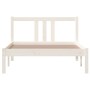 White solid wood bed frame 100x200 cm by vidaXL, Beds and slatted bases - Ref: Foro24-814875, Price: 83,34 €, Discount: %