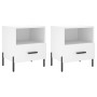 Bedside tables 2 units engineered wood white 40x35x47.5 cm by vidaXL, Nightstands - Ref: Foro24-827453, Price: 83,96 €, Disco...