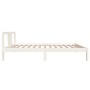 White solid wood bed frame 100x200 cm by vidaXL, Beds and slatted bases - Ref: Foro24-814875, Price: 83,34 €, Discount: %