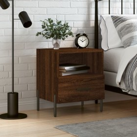 Engineered wood brown oak bedside table 40x35x47.5 cm by vidaXL, Nightstands - Ref: Foro24-827466, Price: 46,78 €, Discount: %