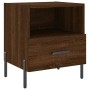 Engineered wood brown oak bedside table 40x35x47.5 cm by vidaXL, Nightstands - Ref: Foro24-827466, Price: 46,83 €, Discount: %