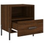 Engineered wood brown oak bedside table 40x35x47.5 cm by vidaXL, Nightstands - Ref: Foro24-827466, Price: 46,83 €, Discount: %