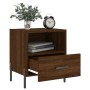 Engineered wood brown oak bedside table 40x35x47.5 cm by vidaXL, Nightstands - Ref: Foro24-827466, Price: 46,83 €, Discount: %