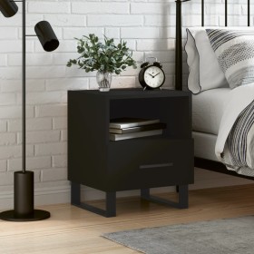 Black engineered wood nightstand 40x35x47.5 cm by vidaXL, Nightstands - Ref: Foro24-827486, Price: 59,44 €, Discount: %