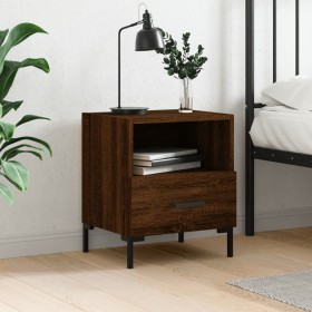 Brown oak engineered wood bedside table 40x35x47.5 cm by vidaXL, Nightstands - Ref: Foro24-827450, Price: 37,41 €, Discount: %