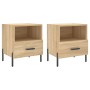 Mesita noche 2 uds madera ingeniería roble Sonoma 40x35x47,5 cm de vidaXL, Mesitas de noche - Ref: Foro24-827459, Precio: 66,...