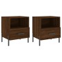 Nightstand 2 pcs oak brown engineered wood 40x35x47.5 cm by vidaXL, Nightstands - Ref: Foro24-827467, Price: 61,65 €, Discoun...