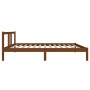 Estructura de cama madera maciza marrón miel 100x200 cm de vidaXL, Camas y somieres - Ref: Foro24-814877, Precio: 101,79 €, D...