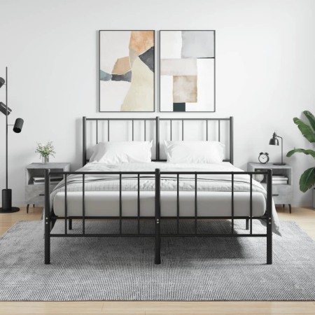 Mesita noche 2 uds madera ingeniería gris hormigón 40x35x47,5cm de vidaXL, Mesitas de noche - Ref: Foro24-827477, Precio: 76,...