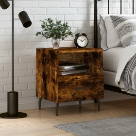 Smoked oak engineered wood bedside table 40x35x47.5 cm by vidaXL, Nightstands - Ref: Foro24-827478, Price: 45,11 €, Discount: %