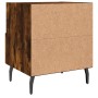 Smoked oak engineered wood bedside table 40x35x47.5 cm by vidaXL, Nightstands - Ref: Foro24-827478, Price: 44,99 €, Discount: %